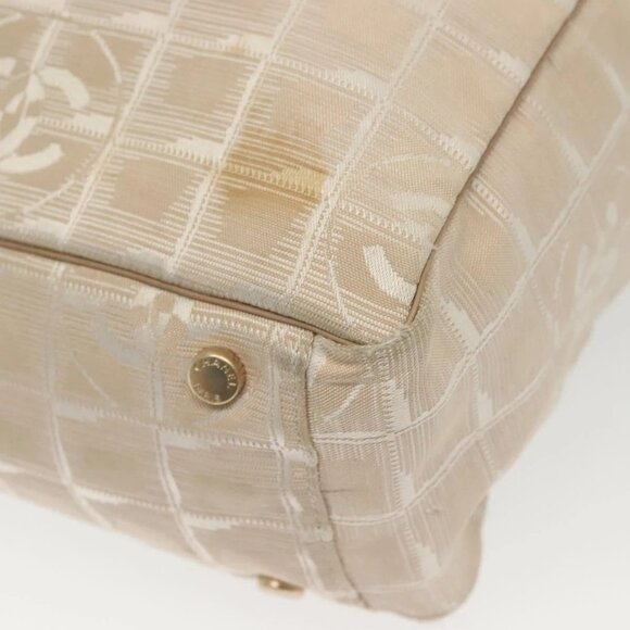 CHANEL New Travel Line Tote Bag Nylon Pink Gold CC Auth BA4944 - Picture 5 of 16